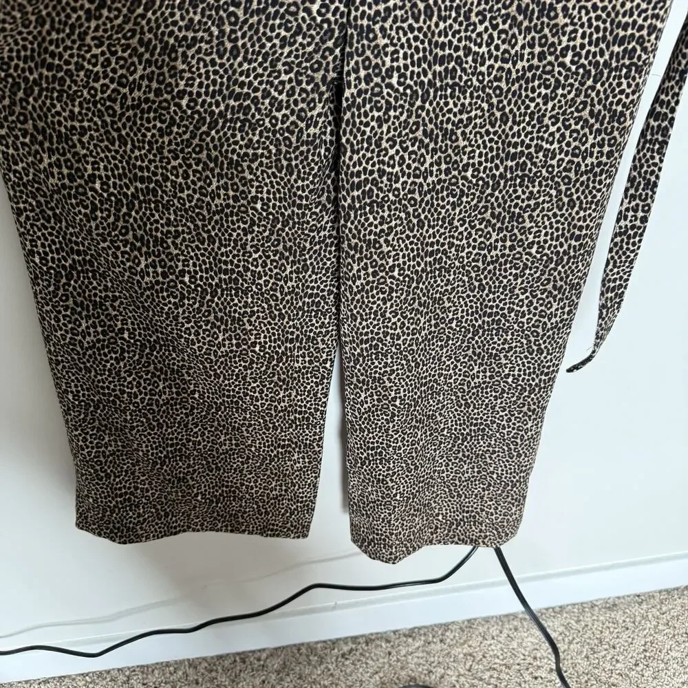 Michael Kors Womens Jumpsuit 0 Animal Print Old Money Preppy Classic Mob Wife